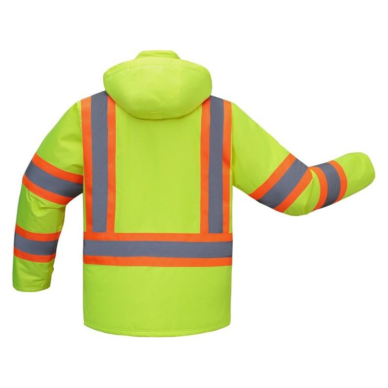 GSS Safety High visibility Flame Resistant Jacket FR6009 Back View