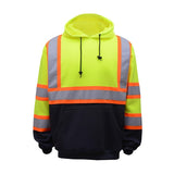 GSS Safety lime safety sweatshirt 7005 front view