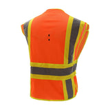 GSS Safety Hi-Vis Orange Vest 1804 Back View