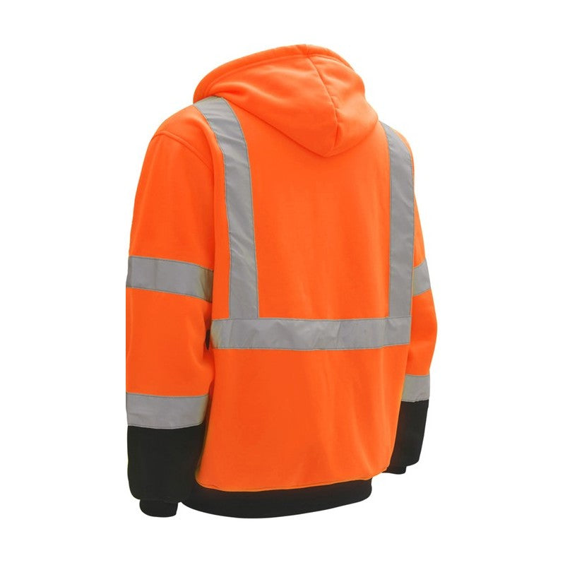 GSS Safety Orange sweatshirt 7002 back view