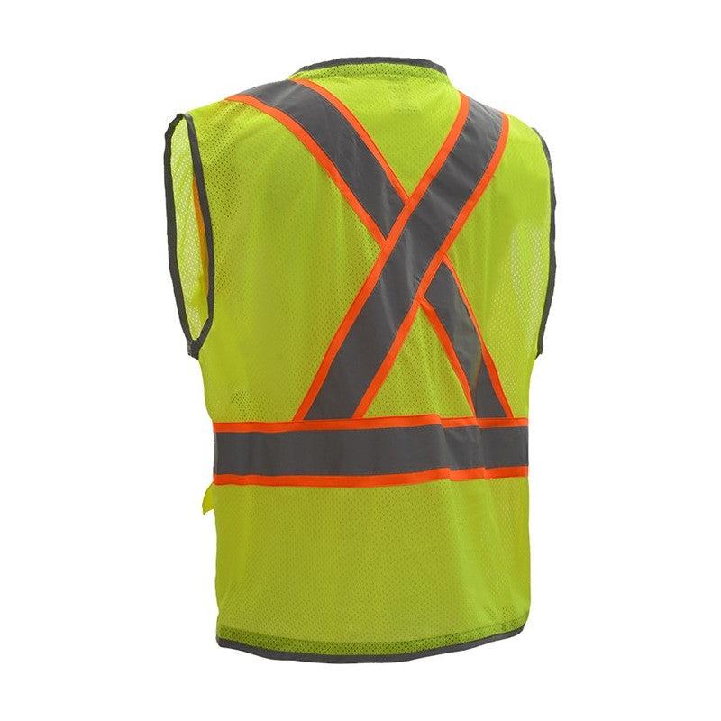 Back View of GSS Safety Vest 1601