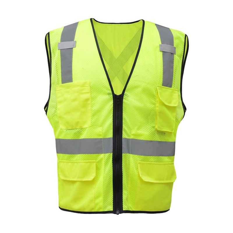 GSS Safety Lime Vest 1605, ANSI Class 2 compliant