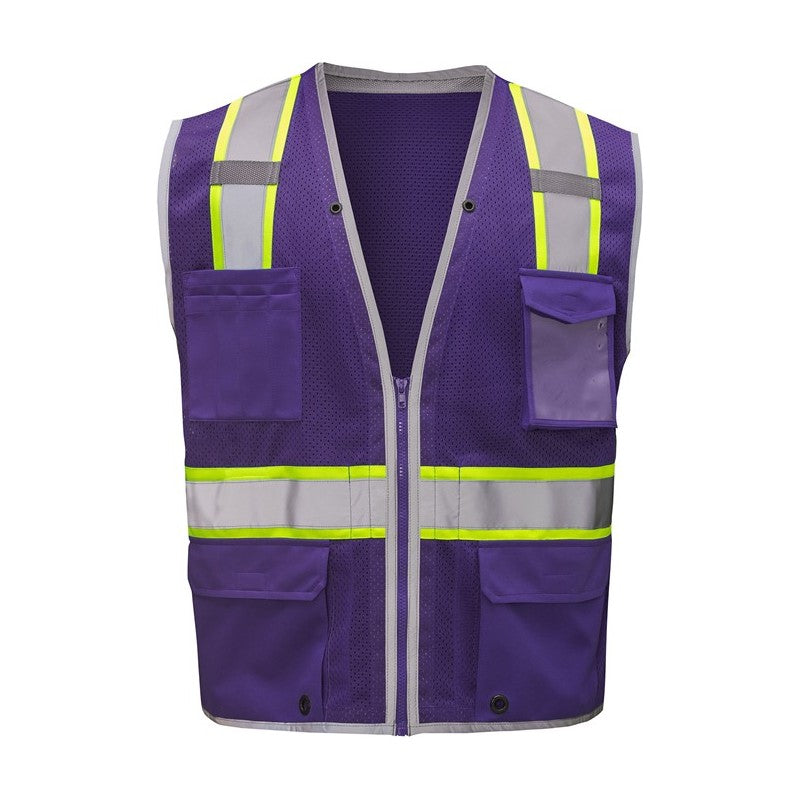 GSS Safety Purple Vest 1717 front view