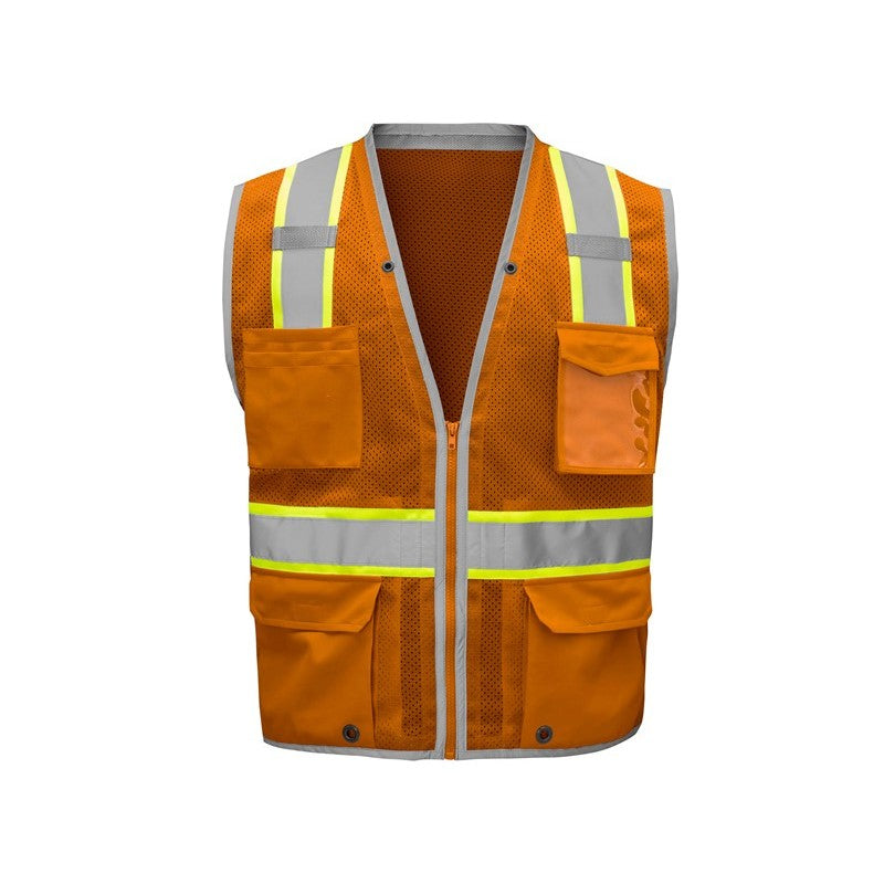 GSS Brown Safety Vest 1721 front view