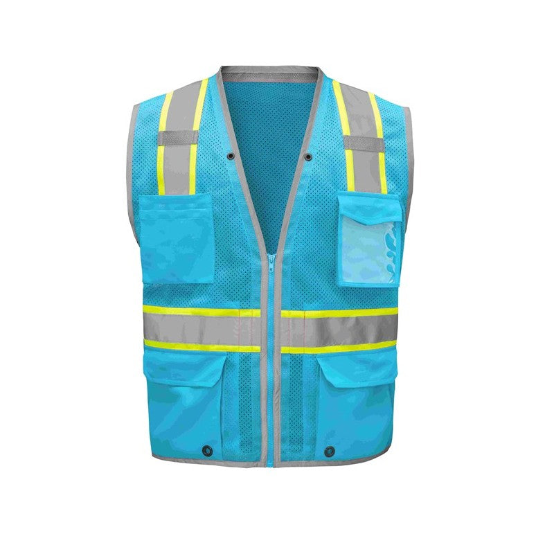 GSS Skyblue Safety Vest 1722 front view