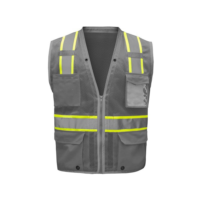GSS Grey Safety Vest 1723 front view