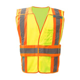 GSS safety Lime Hi vis vest 1803 front view