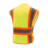 GSS Safey Lime Hi Vis Vest 1803 back view