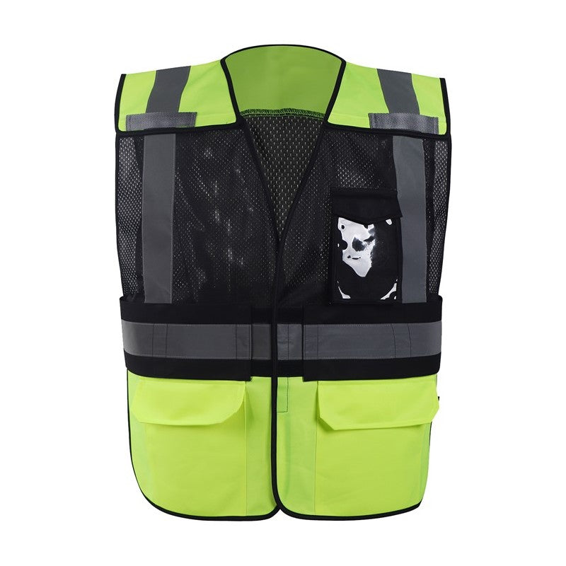 GSS Safety Vest, Limet with Black, front view