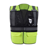GSS Safety Vest, Limet with Black, front view