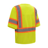 GSS Safety lime vest 2007 back, ansi class 3