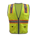 GSS safety lime vest 1703, front view