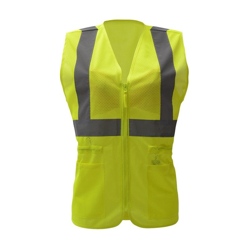 gss safety lime ANSI class 2 safety vest 7803 for women