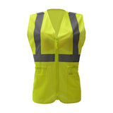 gss safety lime ANSI class 2 safety vest 7803 for women