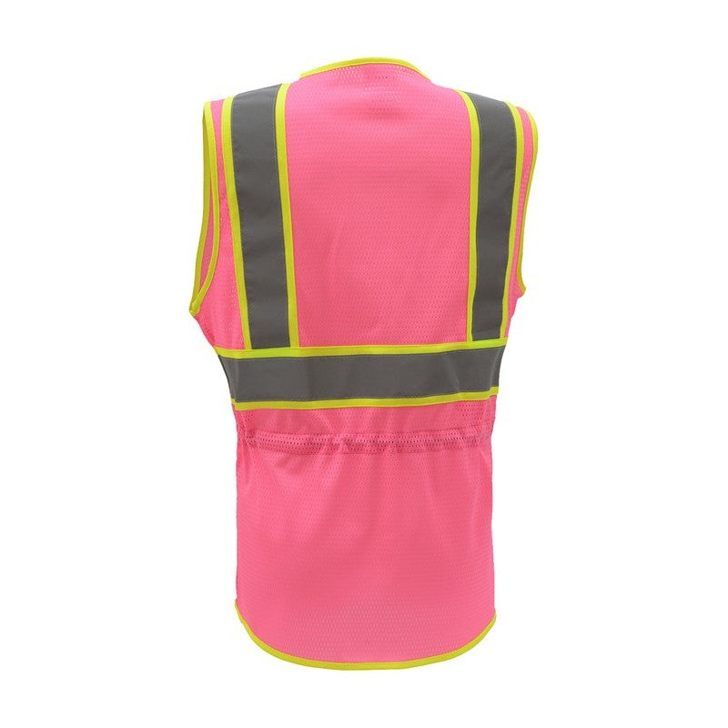 GSSsafety women Pink safety vest  7806 backside