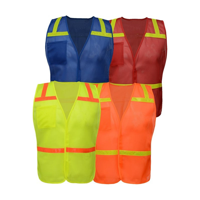 GSS Non-ANSI Enhanced Safety Vest with 1" Prismatic Star™ Style Reflective Tape and One Chest Pocket - 3121-3124 Series