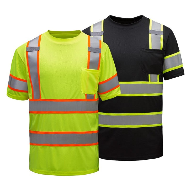 GSS Class 3 Two Tone Short Sleeve T-Shirt with Black Bottom and 1 Chest Pocket - 5009/5011 Series