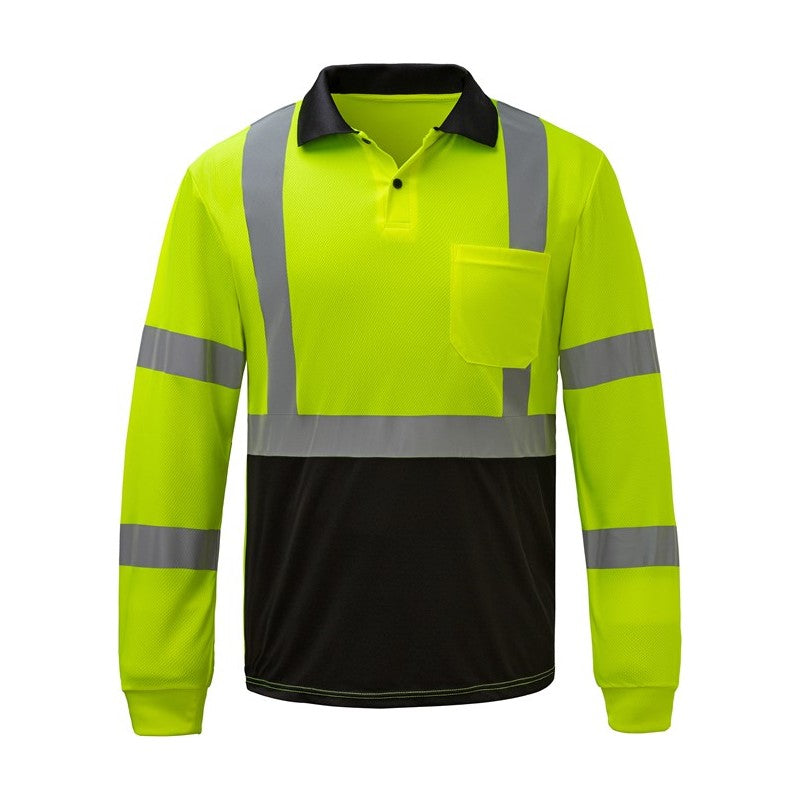 GSS Class 3 Long Sleeve Polo Shirt with SPF 50 Sun Protection and 1 Chest Pocket - 5507 Series