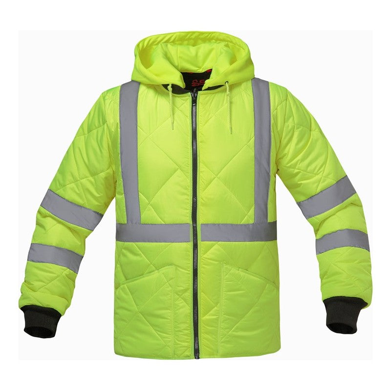 GSS Class 3 Diamond Quilted Parka with Cotton Feel Waffle Fabric Lining and Two Outer Pockets - 8031 Series