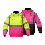 GSS Unisex Bomber Jacket with Pink Bottom and Multi Pockets - 8018/8019 Series