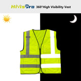 hivispro lime safety vest v2071 reflection performance during day and night