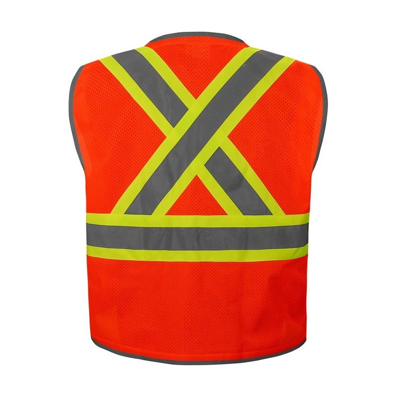 gss safety vest 1612, with x cross back