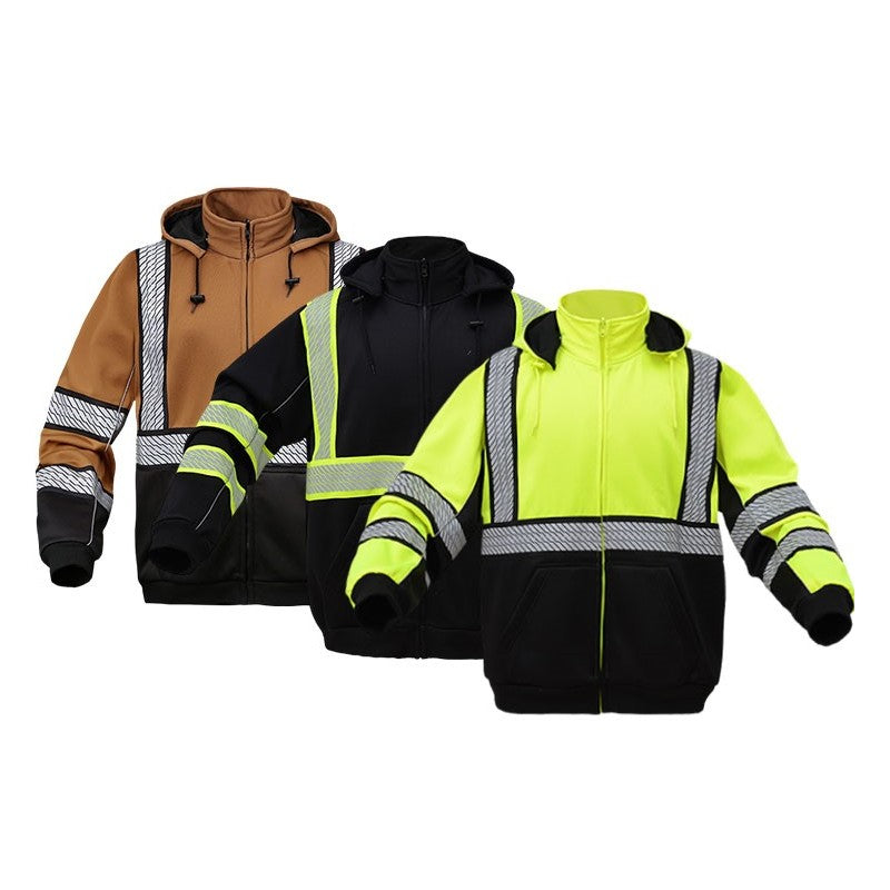 3 gss safety sweatshirts, 7511/7513/7514 front view