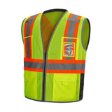 gss safety lime safety vest 1611 front view