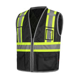 gss safety black safety vest 1615 front view