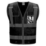 Front view of the HivisPro V2033 lime hi-vis safety vest 