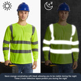 HivisPro L32011 ANSI Class 3 high visibility shirt demonstrating night safety and reflective visibility.