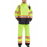 HivisPro ANSI Class 3 Hi-Vis Waterproof Reflective Rain Suit with 3 Pockets - R101 Series