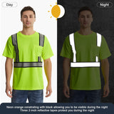 HivisPro T21021 high visibility T-shirt demonstrating night safety and reflective visibility.