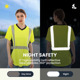 HivisPro T22051 high visibility T-shirt demonstrating night safety and reflective visibility.