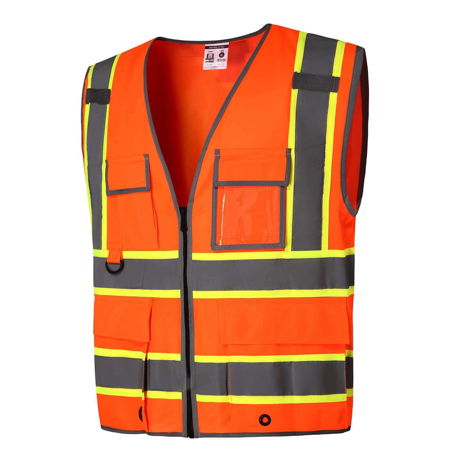 hivispro orange safety vest v1042 45-degree view 